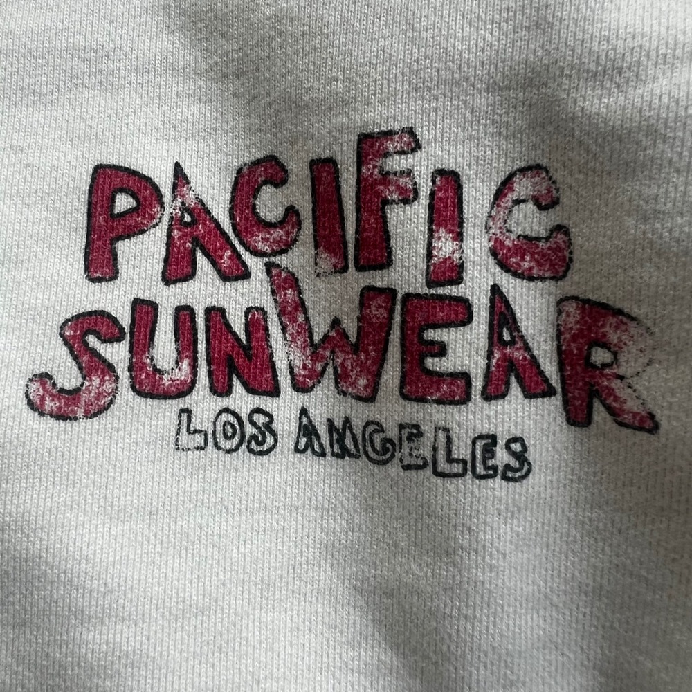 PacSun Los Angeles Broadway Graphic Crewneck Sweatshirt Cream Mens L